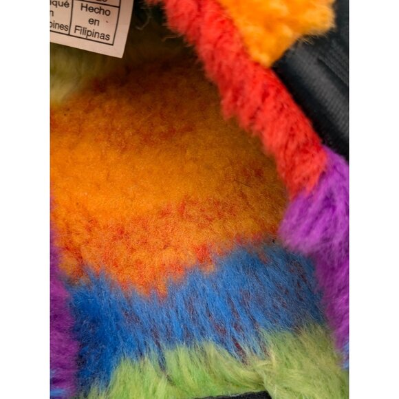Ugg Fluff You Cali Collage Slippers Adult Size 11 Slip-On Rainbow Pride Colorful - Picture 11 of 11